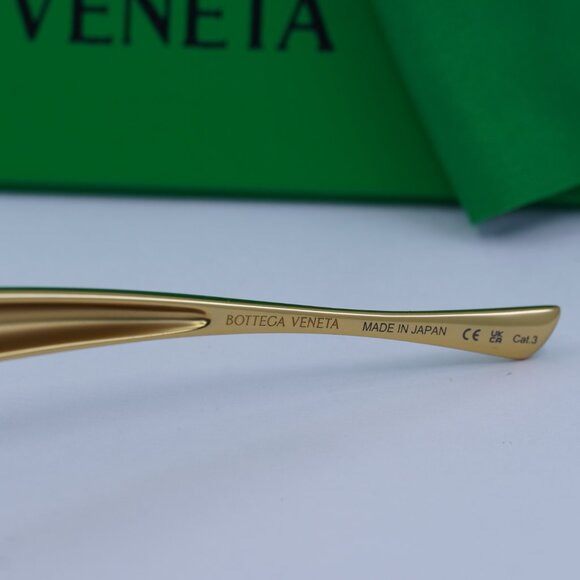 Bottega Veneta BV1386S 001 Oval Sunglasses - Gold/Grey - Picture 10 of 12